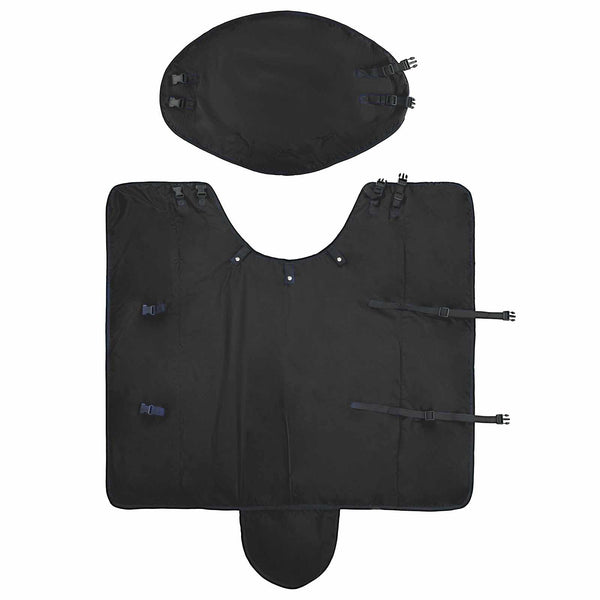 Hevospeitto Täysi musta 125 cm Polyesteri