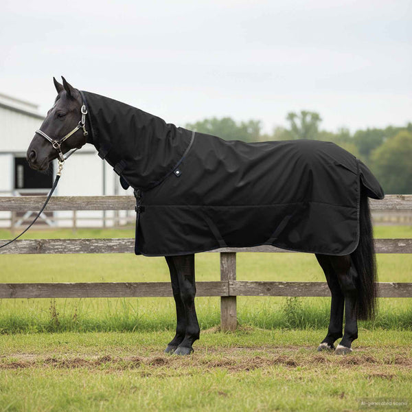 Hevospeitto Täysi musta 135 cm Polyesteri