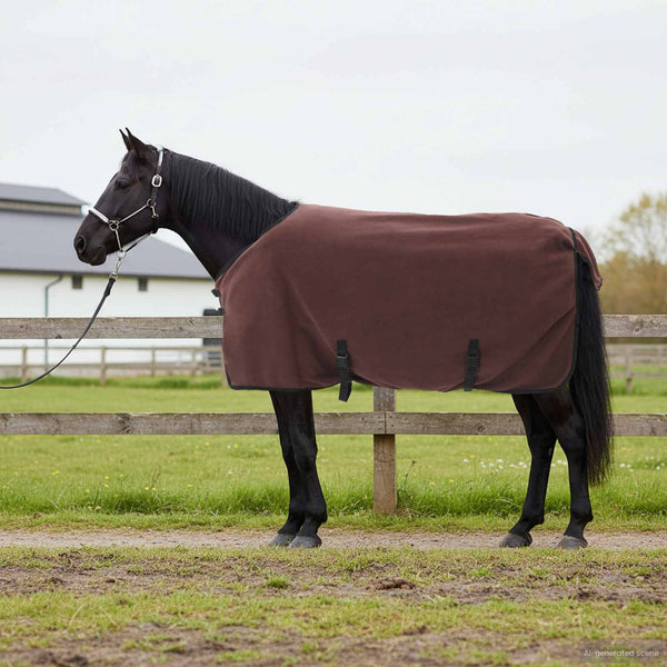 Hevospeitto Täydellinen Tumma Ruskea 75 cm Polyesterivillaa