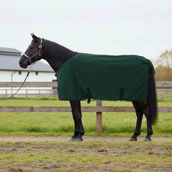 Hevospeitto Tummanvihreä 115 cm Polyesterivillaa