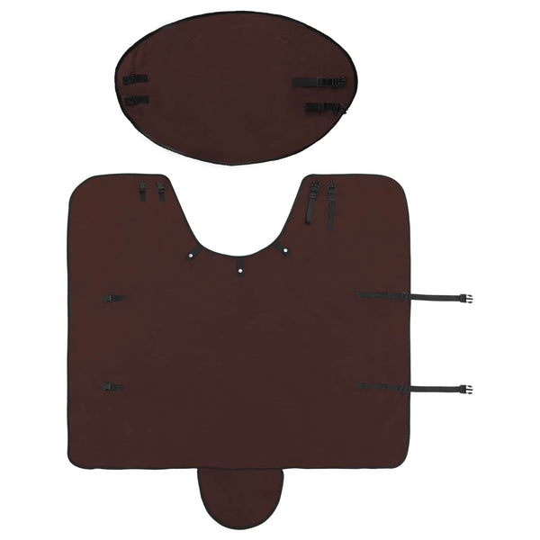 Hevospeitto Täydellinen Tumma Ruskea 115 cm Polyesterivillaa