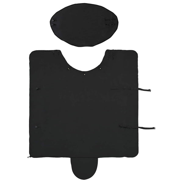 Hevospeitto Musta 95 cm Polyesterivillaa