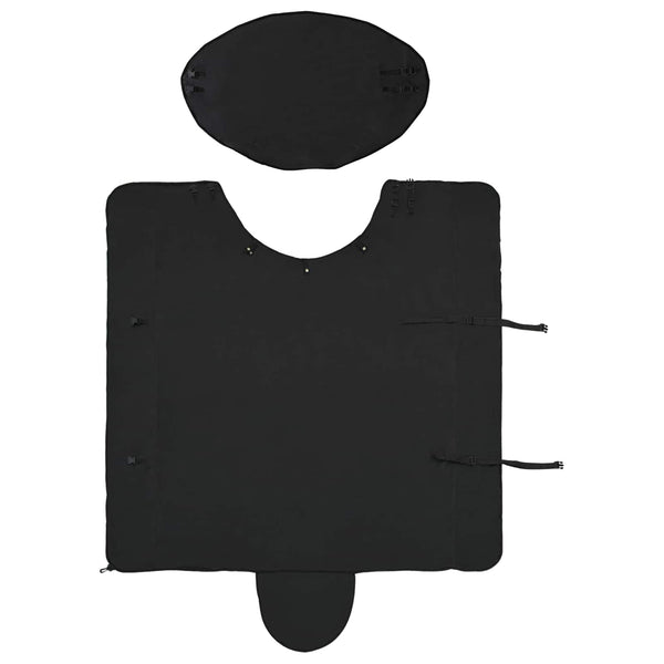 Hevospeitto Musta 165 cm Polyesterivillaa