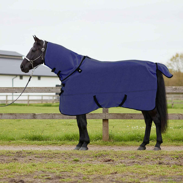 Hevospeitto Laivastonsininen 155 cm Polyesterivillaa