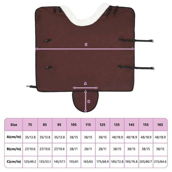Hevospeitto Tumma ruskea 85 cm Polar fleece
