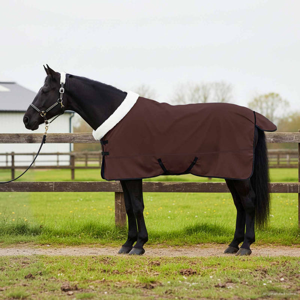 Hevospeitto Tumma ruskea 135 cm Polar fleece