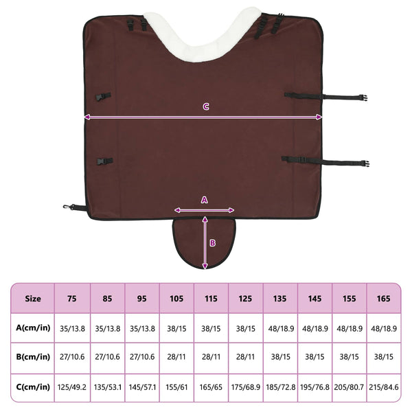 Hevospeitto Tumma ruskea 135 cm Polar fleece