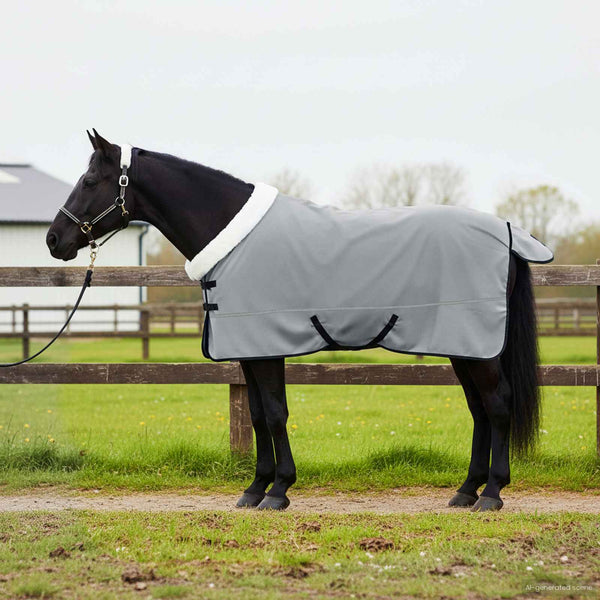 Hevospeitto Vaaleanharmaa 125 cm Polar fleece