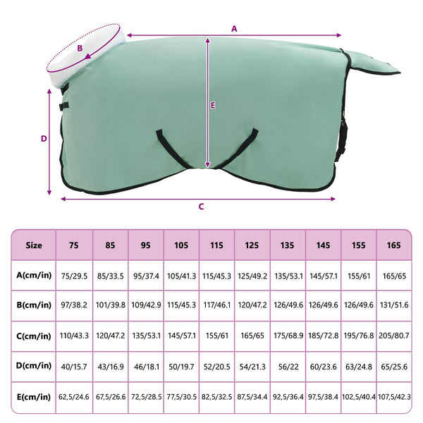 Hevospeitto Vihreä 85 cm Polar fleece