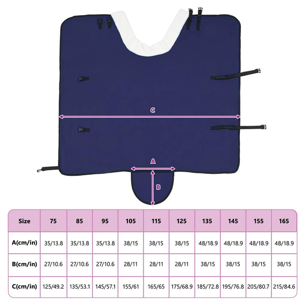 Hevospeitto Laivastonsininen 115 cm Polar fleece