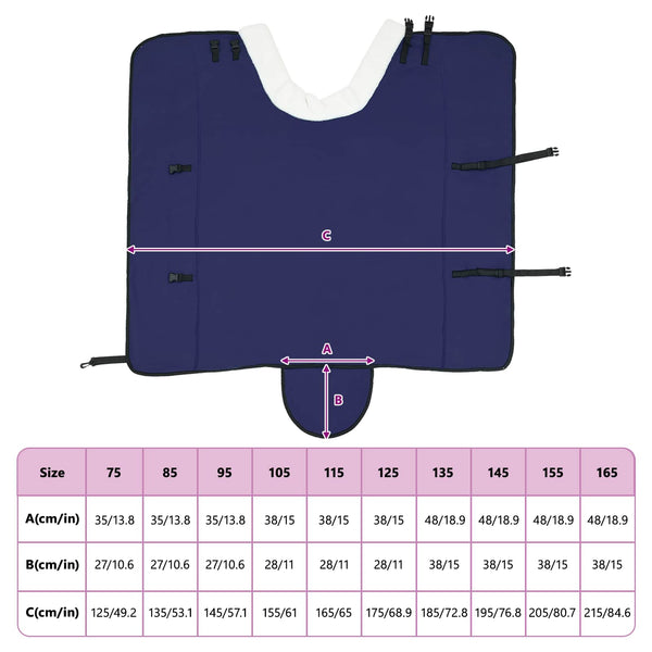 Hevospeitto Laivastonsininen 145 cm Polar fleece