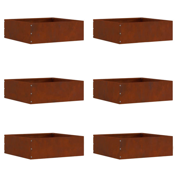 Nurmireunus 6 kpl 40 x 40 x 13 cm Ruosteinen