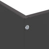 Nurmireunus 6 kpl 50 x 50 x 13 cm Teräs Musta