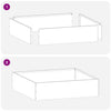 Nurmireunus 6 kpl 50 x 50 x 13 cm Teräs Musta