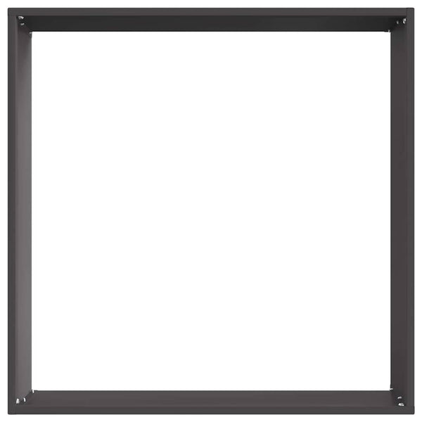 Nurmireunus 6 kpl 50 x 50 x 13 cm Teräs Musta