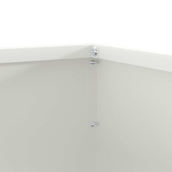 Nurmireunus 50 x 50 x 13 cm Teräs valkoinen