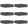 Nurmireunus 6 kpl 50 x 50 x 13 cm Teräs Antrasiitti
