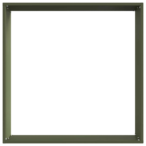 Nurmireunus 50 x 50 x 13 cm Teräs Oliivinvihreä