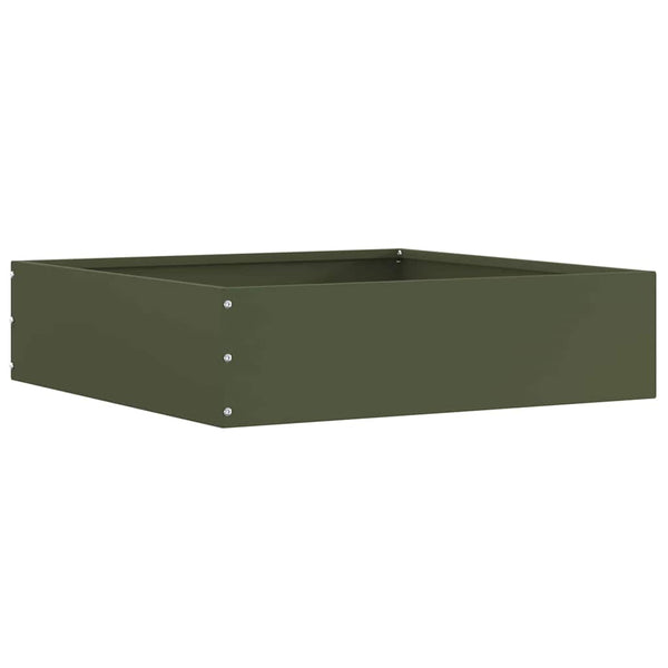 Nurmireunus 6 kpl 50 x 50 x 13 cm Teräs Oliivinvihreä