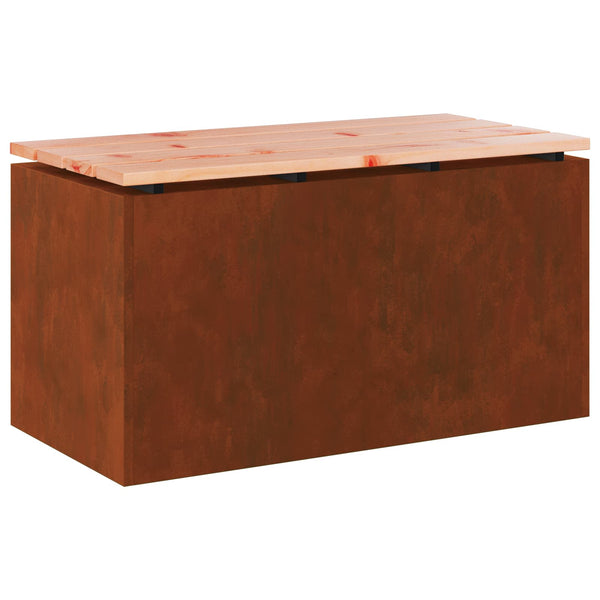 Puutarhapenkki 2 -Seater 80 x 40 x 43 cm Kulunut teräs