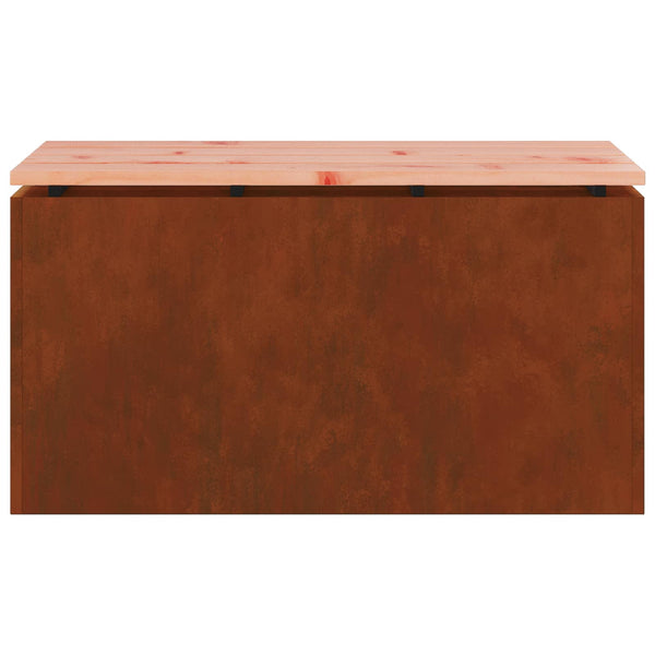 Puutarhapenkki 2 -Seater 80 x 40 x 43 cm Kulunut teräs