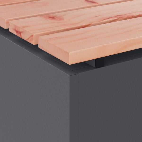 Puutarhapenkki Antrasiitti 100 x 40 x 43 cm Teräs