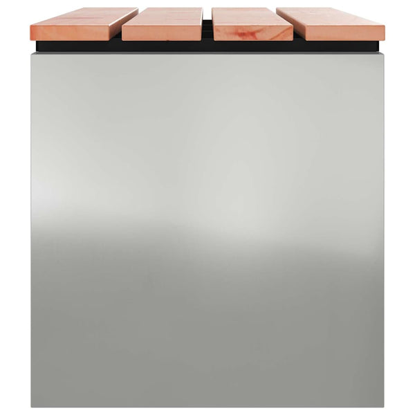 Puutarhapenkki Hopea 100 x 40 x 43 cm Galvanoitu teräs
