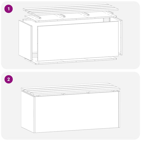 Puutarhapenkki 2 -Seater 100 x 40 x 43 cm Kulunut teräs