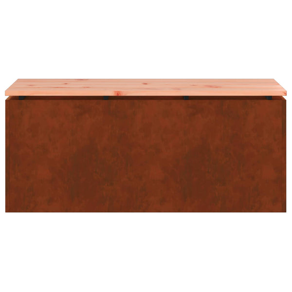 Puutarhapenkki 2 -Seater 100 x 40 x 43 cm Kulunut teräs