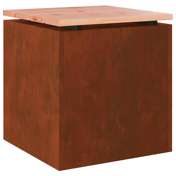 Puutarhapenkki 1 -Seater 40 x 40 x 43 cm Kulunut teräs Neliö