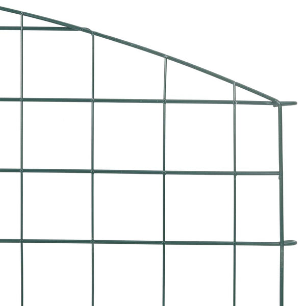 Lammikkoaitasarja 5 kpl 100 x 50 cm Teräs Vihreä