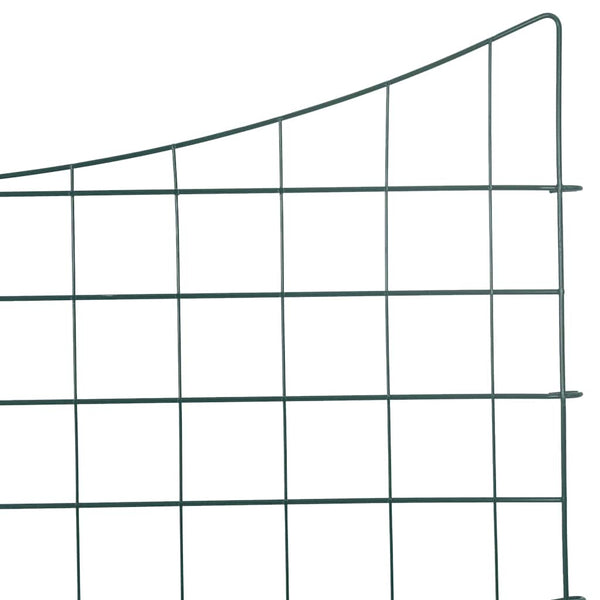 Lammikkoaitasarja 5 kpl 100 x 50 cm Teräs Vihreä