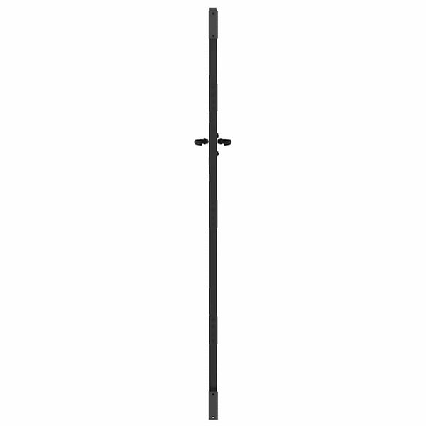 Puutarhaportti 85 x 200 cm Jauhemaalattu teräs Musta Lukittava