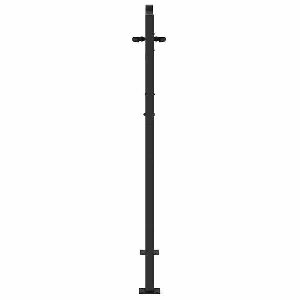 Puutarhaportti 110 x 155 cm Jauhemaalattu teräs Musta Lukittava