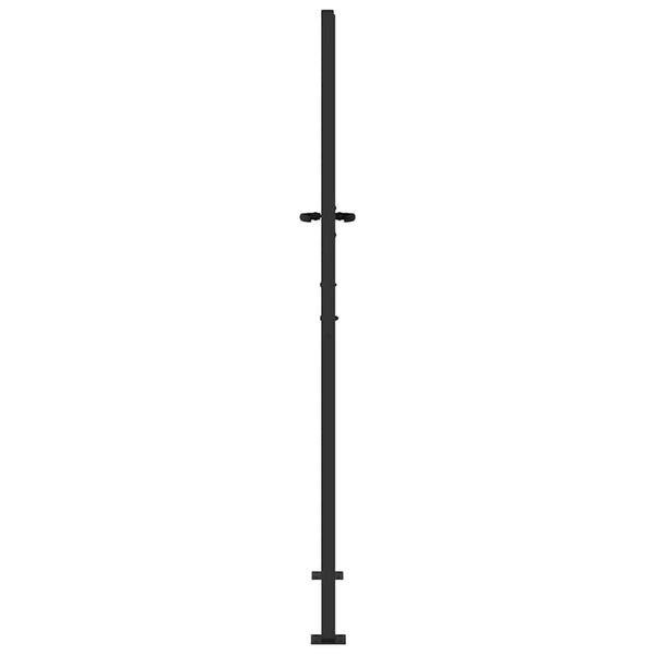 Puutarhaportti 110 x 205 cm Jauhemaalattu Teräs Musta Lukittava