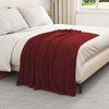 Heittopeitto Bordeaux punainen 130 x 150 cm 0.51 kg Fleese