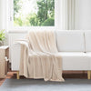 Heittopäällys 6 kpl Beige 130 x 150 cm 2.98 kg Fleese