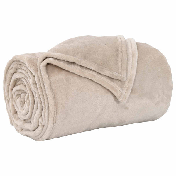 Heittopäällys 6 kpl Beige 130 x 150 cm 2.98 kg Fleese