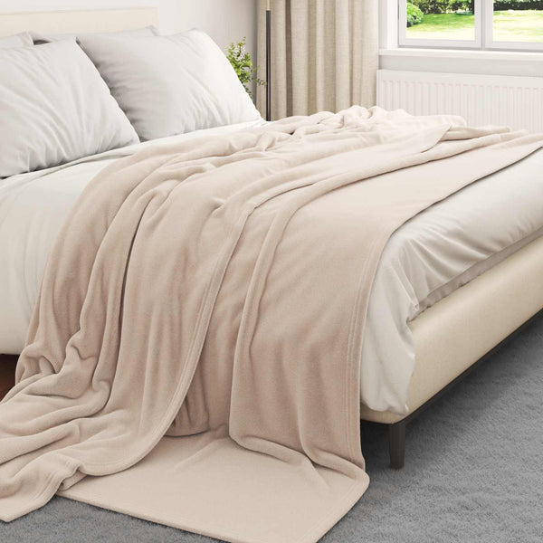 Heittopäällys 6 kpl Beige 220 x 240 cm 8.23 kg Fleese