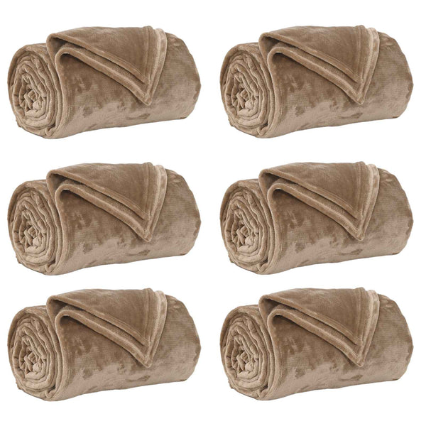 Heittopäällys 6 kpl Camel 240 x 270 cm 10.11 kg Fleese