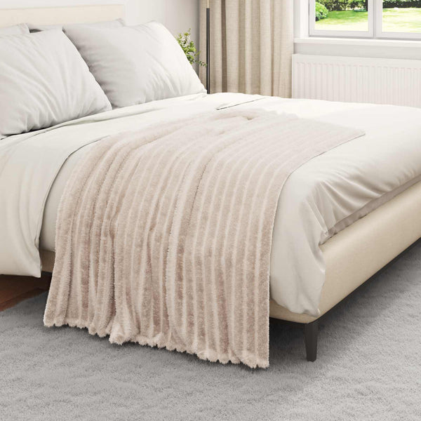 Heittopeitto Beige 150 x 130 cm 0.45 kg Fleese
