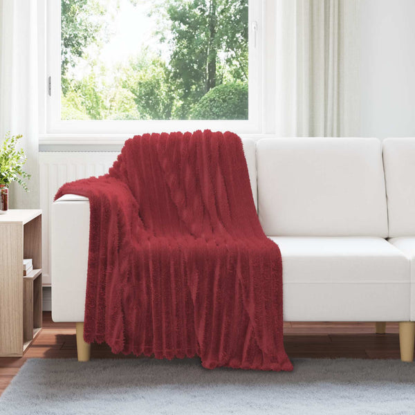 Heittopeitto Bordeaux punainen 150 x 130 cm 0.51 kg Fleese