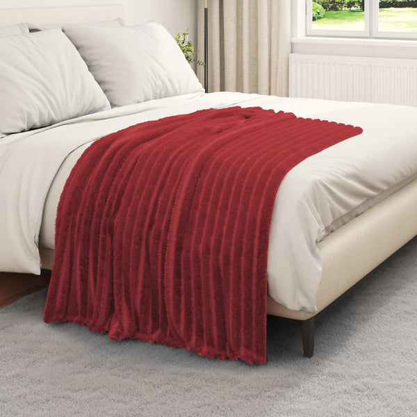 Heittopeitto Bordeaux punainen 150 x 130 cm 0.51 kg Fleese