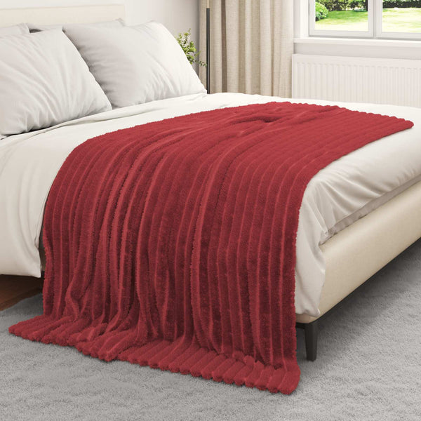 Heittopeitto Bordeaux punainen 200 x 150 cm 0.8 kg Fleese