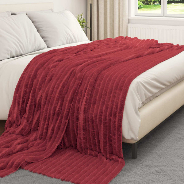 Heittopeitto Bordeaux punainen 270 x 240 cm 1.66 kg Fleese