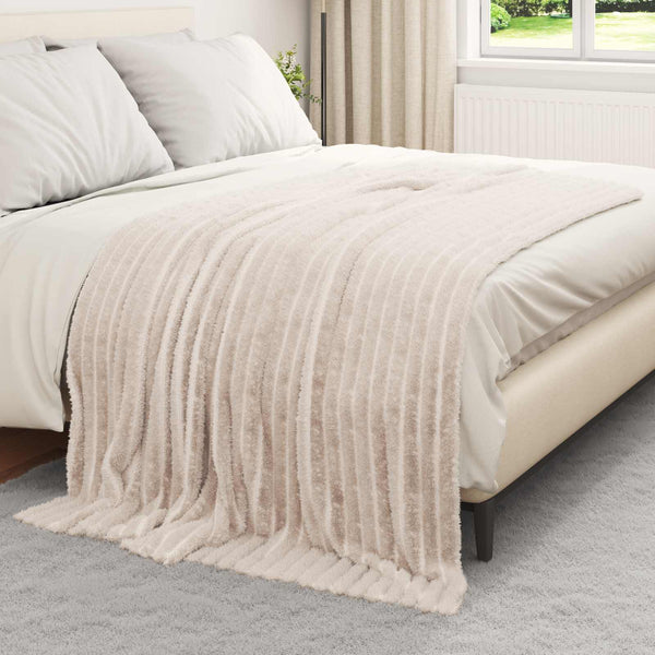 Heittopäällys 6 kpl Beige 200 x 150 cm 4.75 kg Fleese