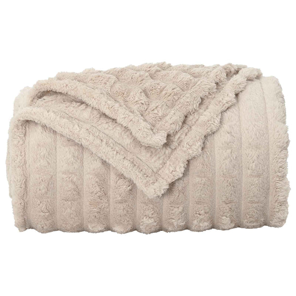 Heittopäällys 6 kpl Beige 200 x 150 cm 4.75 kg Fleese