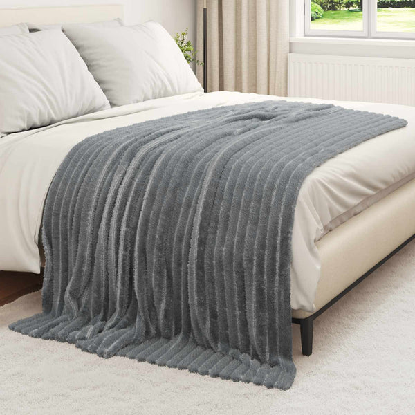 Heittopäällys 6 kpl Tummanharmaa 200 x 150 cm 4.75 kg Fleese