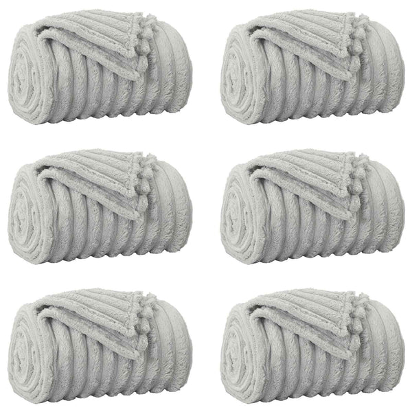 Heittopäällys 6 kpl Harmaa 150 x 130 cm 2.85 kg Fleese