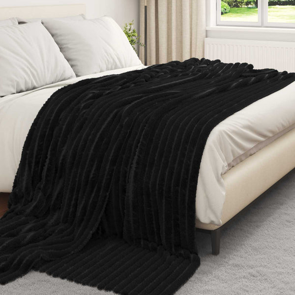 Heittopäällys 6 kpl Musta 240 x 220 cm 8.76 kg Fleese